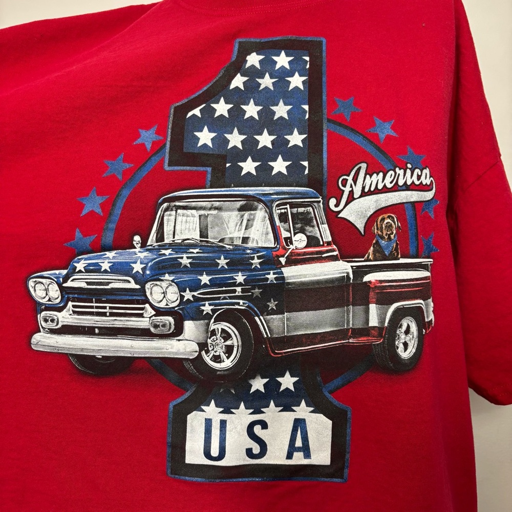 America USA red graphic tee - Picture 3 of 4